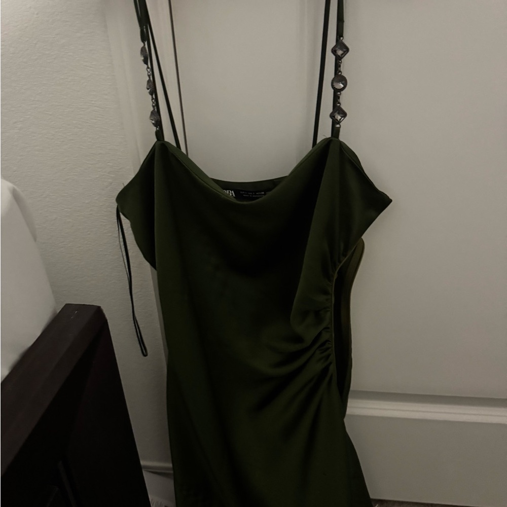 Zara Dark Green Maxi Dress